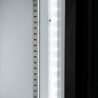 Combi-koelkast & vrieskast zwart | glazen deuren | 430 L | 695x765x2000 mm