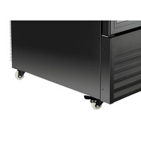 Combi-koelkast & vrieskast zwart | glazen deuren | 430 L | 695x765x2000 mm