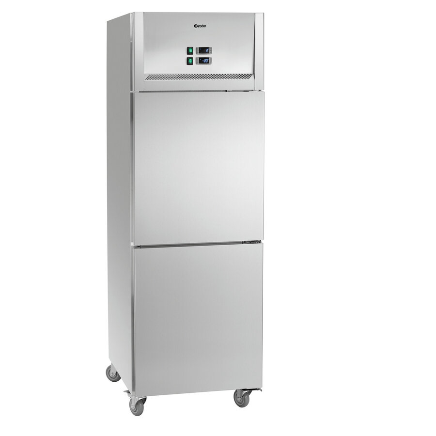 Combination refrigerator and freezer | Stainless steel | 2 doors | 484 L | 645x845x2010 mm