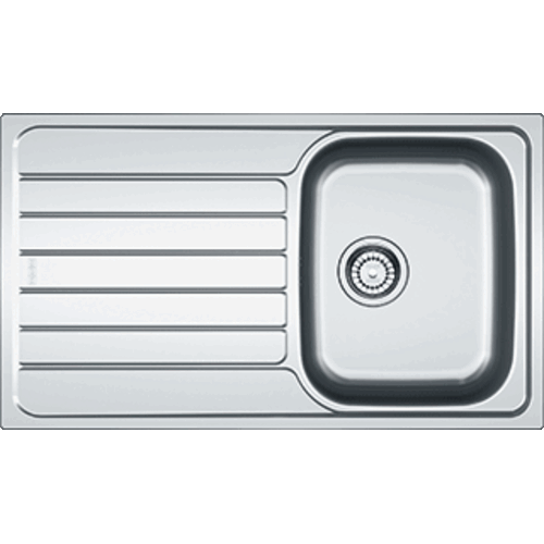  HorecaTraders Keukenspoelbak RVS 304 Roestvaststaal (RVS) Inbouw 86x16 cm 