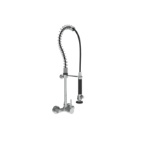 Stainless Steel Pre-Rinse Shower Wall Connection - Brushed - 775.2mm - Includes Mixer Tap & S-Connections