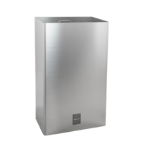 Waste bin wall connection - stainless steel - 300x200x500mm - 30 liters