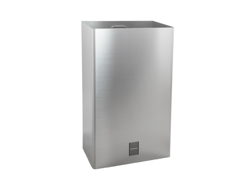  HorecaTraders Waste bin wall connection - stainless steel - 300x200x500mm - 30 liters 