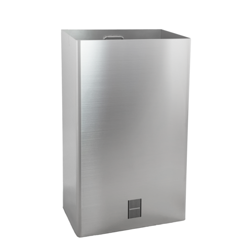  HorecaTraders Waste bin wall connection - stainless steel - 300x200x500mm - 30 liters 