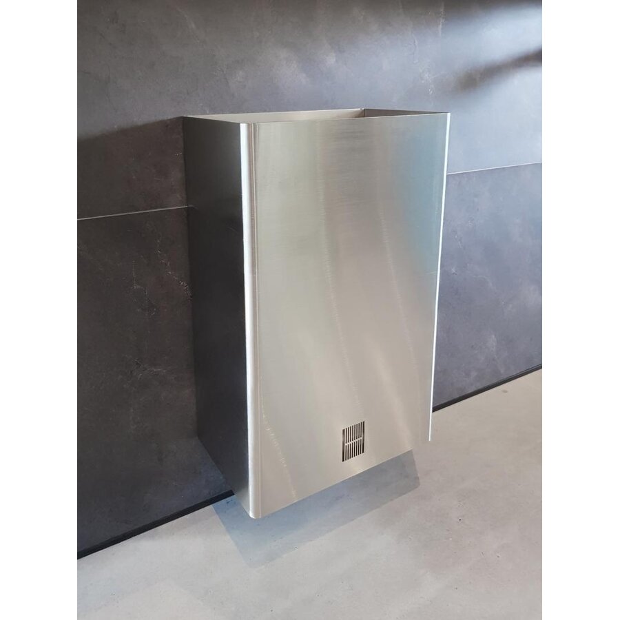 Poubelle murale à fixation murale - acier inoxydable - 300 x 200 x 500 mm - 30 litres