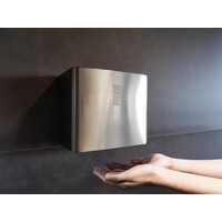 Raccord mural pour sèche-mains - acier inoxydable brossé - 215 x 138 x 190 mm -