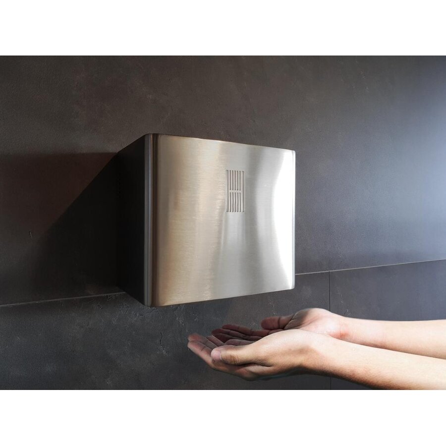 Hand dryer wall connection - brushed stainless steel - 215x138x190mm -