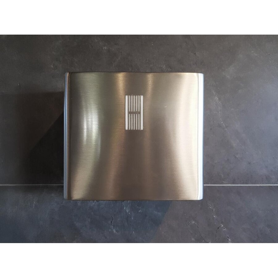 Wandanschluss für Händetrockner - gebürsteter Edelstahl - 215 x 138 x 190 mm -