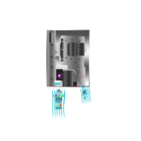 Hand dryer wall connection - brushed stainless steel - 215x138x190mm -