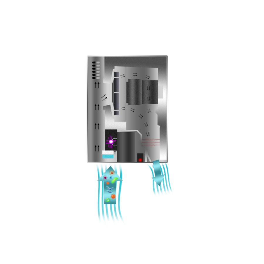 Hand dryer wall connection - brushed stainless steel - 215x138x190mm -