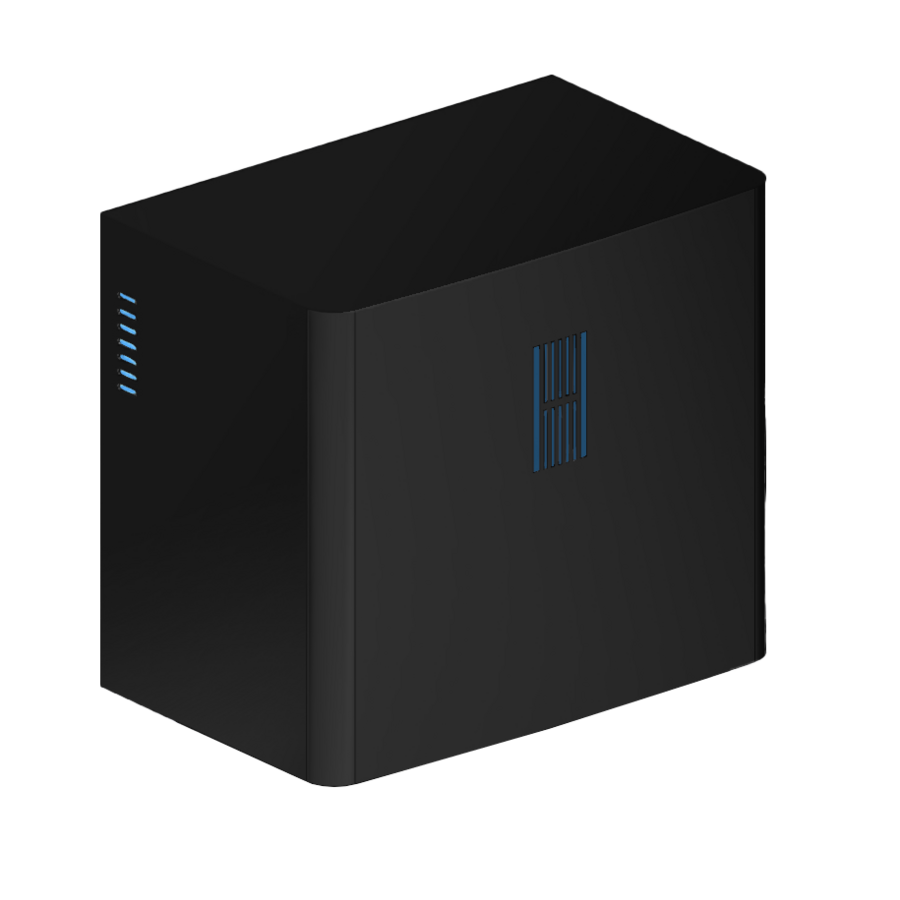 Hand dryer wall connection - Matt black - 215x138x190mm