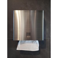 Distributeur d'essuie-mains mural - finition inox satiné - 303 x 120 x 314 mm - 450 feuilles