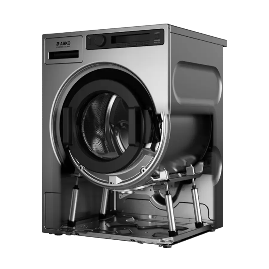 Yacht wasmachine professioneel afvoerpomp 7kg 1400trn RVS