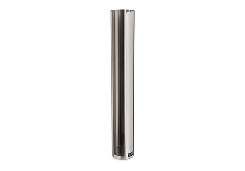  HorecaTraders Lid dispenser - Single - Stainless steel - 180-300ml 