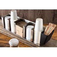 Deksel- en Rietjesverdeler - 5 Vakken - RVS - 641x130x165mm