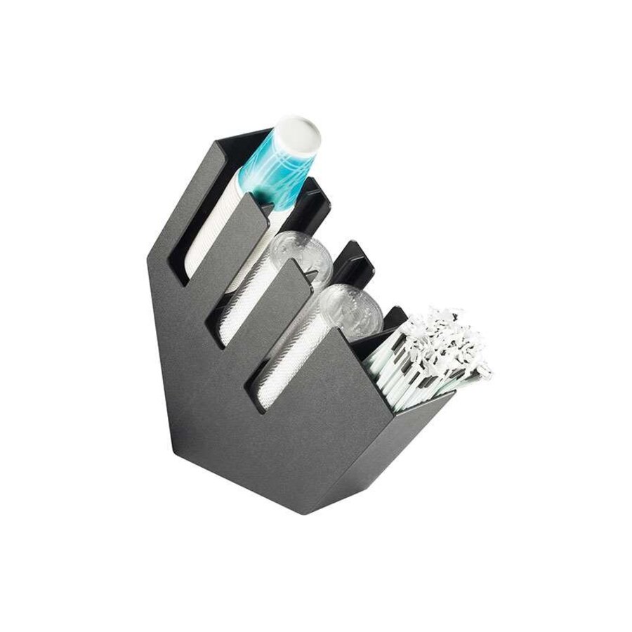 All-in-1 Organizer - Slanted - Black Plastic - 508x117x508mm