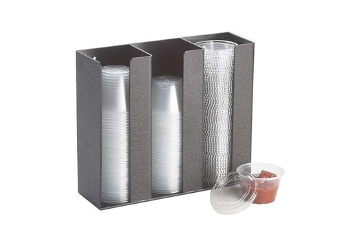  HorecaTraders Organisateur d'accessoires pour le café | Moyen | Noir | Plastique | 229 x 76 x 229 mm 