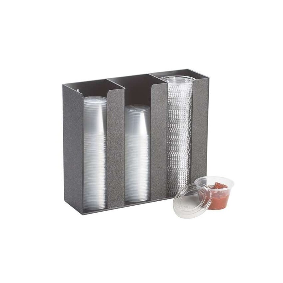 Organisateur d'accessoires pour le café - Moyen - Plastique noir - 229 x 76 x 229 mm