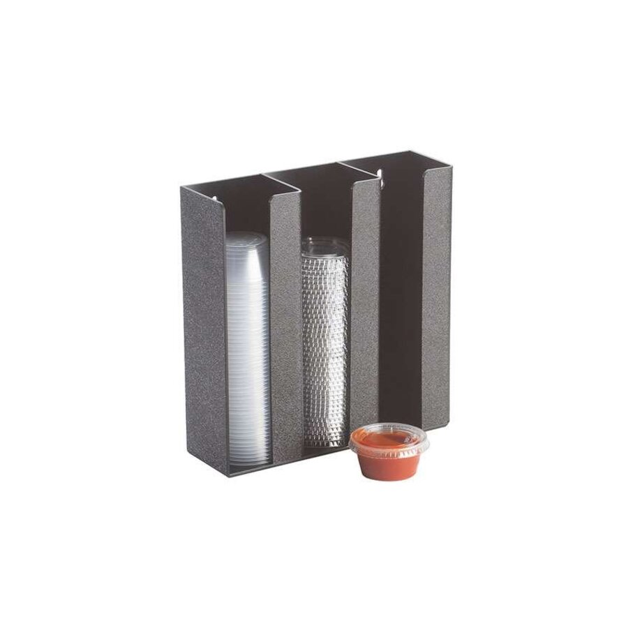 Organisateur d'accessoires pour le café - Petit modèle - Plastique noir - 229 x 64 x 229 mm