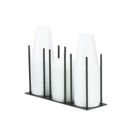 Organizer voor Koffietoebehoren - 2 Niveaus - 8 Vakken - Zwart Kunststof - 330x235x286mm