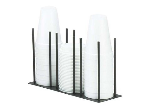  HorecaTraders Coffee Accessories Organizer | Black | Plastic | 305x108x178mm 