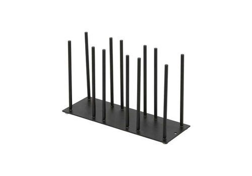  HorecaTraders Organizer voor Koffietoebehoren | Medium | Zwart Kunststof | 229x76x229mm 