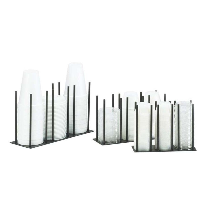 Coffee Accessories Organizer - Medium - Black Plastic - 229x76x229mm