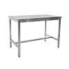 HorecaTraders Stainless steel work table - without bottom shelf - 800 x 700 mm
