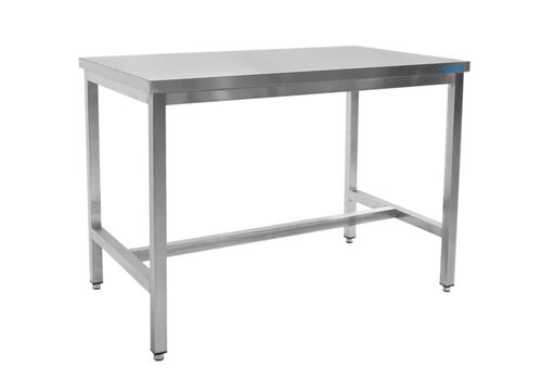  HorecaTraders Stainless steel work table | Adjustable legs | 700x800x850 mm 