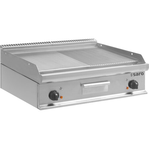 HorecaTraders Electric Grill Plate - Table Model - Stainless Steel - 800x700x270mm 