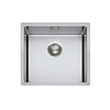 Polished sink with drain | Stainless steel | 450x400x200mm