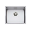 HorecaTraders Polished sink with drain | Stainless steel | 500x400x200mm