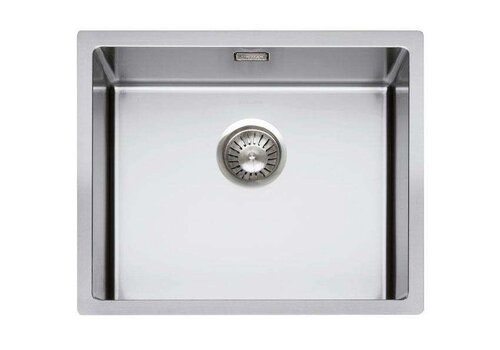  HorecaTraders Gepolijste spoelbak  met afvoer| RVS | 500x400x200mm 