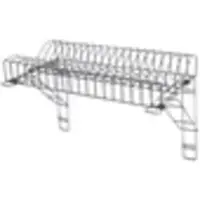 Stainless steel wall bracket for dish draining rack - 2 pieces