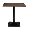 Table carrée | Bois foncé | Mélaminé | 75 (h) x 70 (l) cm