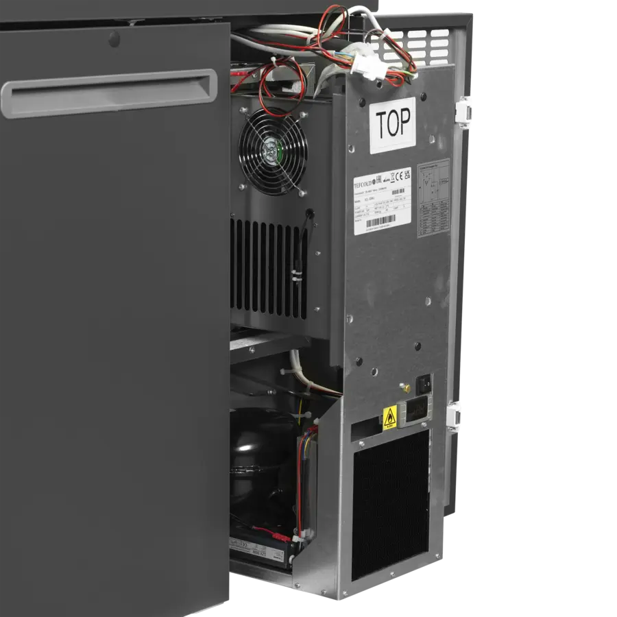 Barkoeler 4 deuren | antraciet | 2200x560x820 mm | +2 tot +10 °C