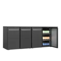 Barkoeler 4 deuren | antraciet | 2200x560x820 mm | +2 tot +10 °C