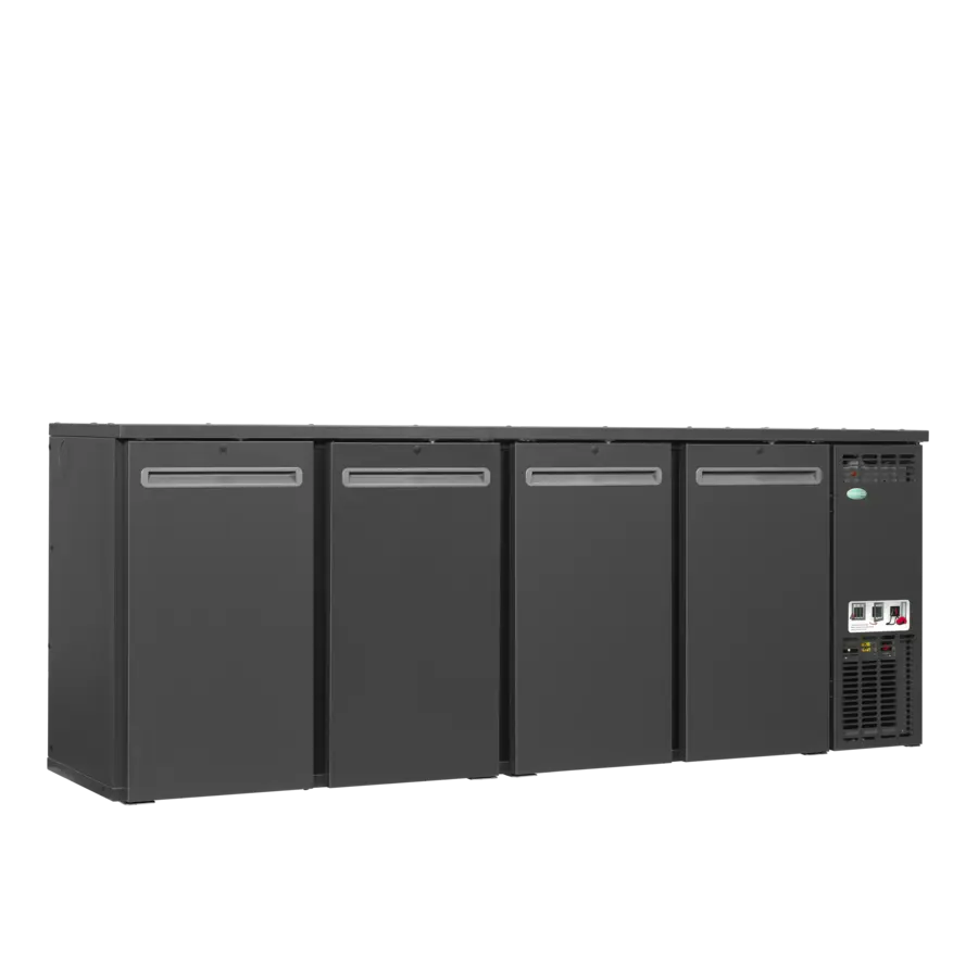 Barkoeler 4 deuren | antraciet | 2200x560x820 mm | +2 tot +10 °C