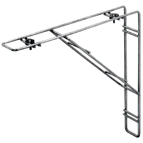 HorecaTraders Stainless steel wall bracket for dish draining rack | 33x33 cm | 2 pieces 