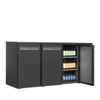 Bar cooler with 3 doors | anthracite | 1720x560x820 mm | +2 to +10 °C