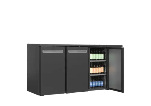  Serrco Réfrigérateur de bar à 3 portes | anthracite | 1720 x 560 x 820 mm | +2 à +10 °C 