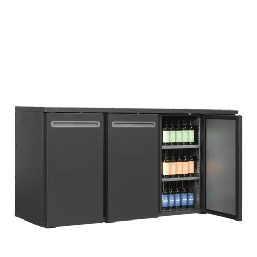  Serrco Réfrigérateur de bar à 3 portes | anthracite | 1720 x 560 x 820 mm | +2 à +10 °C 
