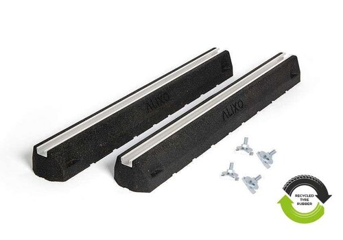  HorecaTraders Antivibrationsfüße, Set – 2 Stück – 1000 x 135 x 100 mm – inklusive Einschraubmuttern 