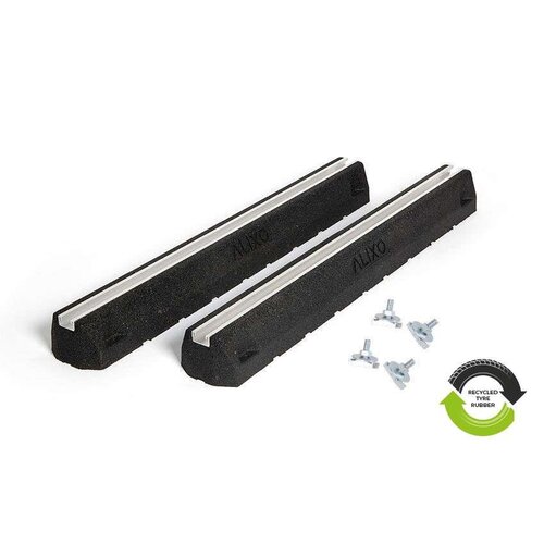  HorecaTraders Antivibrationsfüße, Set – 2 Stück – 1000 x 135 x 100 mm – inklusive Einschraubmuttern 