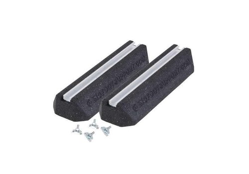  HorecaTraders Anti-vibration bases set - 2 pieces - 600x180x95mm - including insert nuts 
