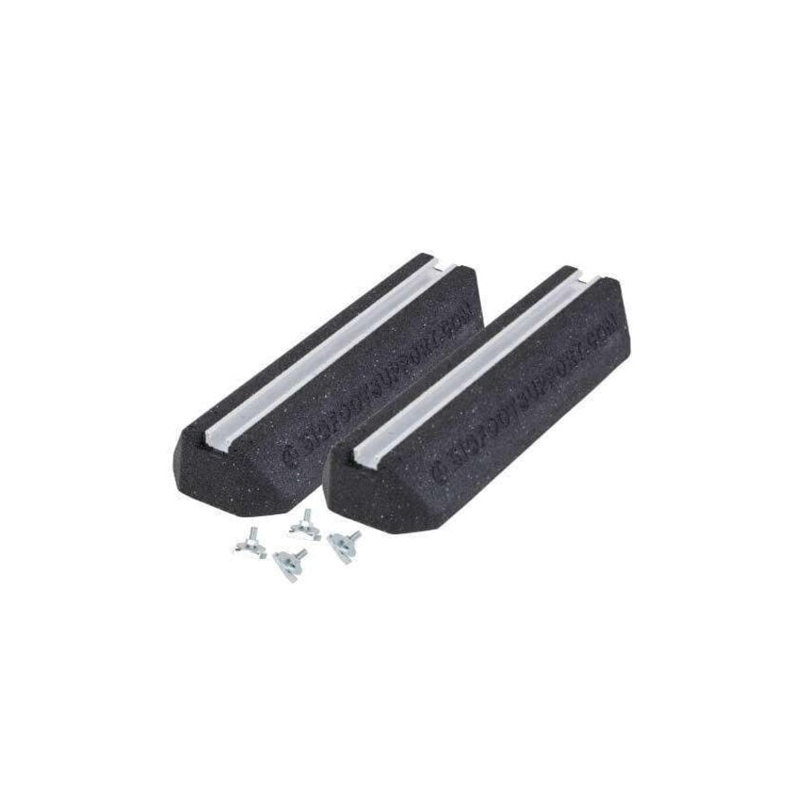 Antivibrationsfüße, Set – 2 Stück – 600 x 180 x 95 mm – inklusive Einschraubmuttern