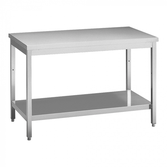 Buy Stainless steel work table with base shelf and adjustable legs ...