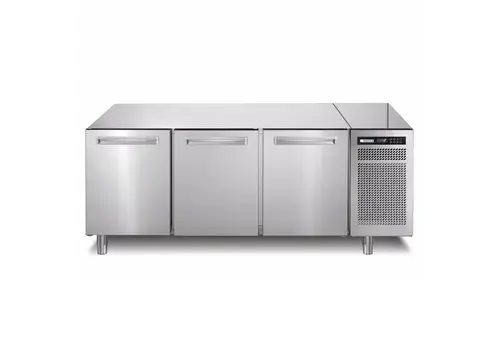  Afinox Bakkerij Koelwerkbank | 590L | 3 Deuren (EN600x400) | -2°C/+7°C | Geforceerd | 0.25kW | 2004x790x800(h)mm 