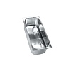 HorecaTraders RVS roomijsbak met tussenschot | 5,2L | 360x165x120mm