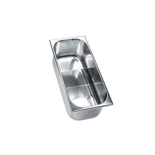  HorecaTraders Bac à glace en acier inoxydable avec séparateur | 5,2 L | 360 x 165 x 120 mm 